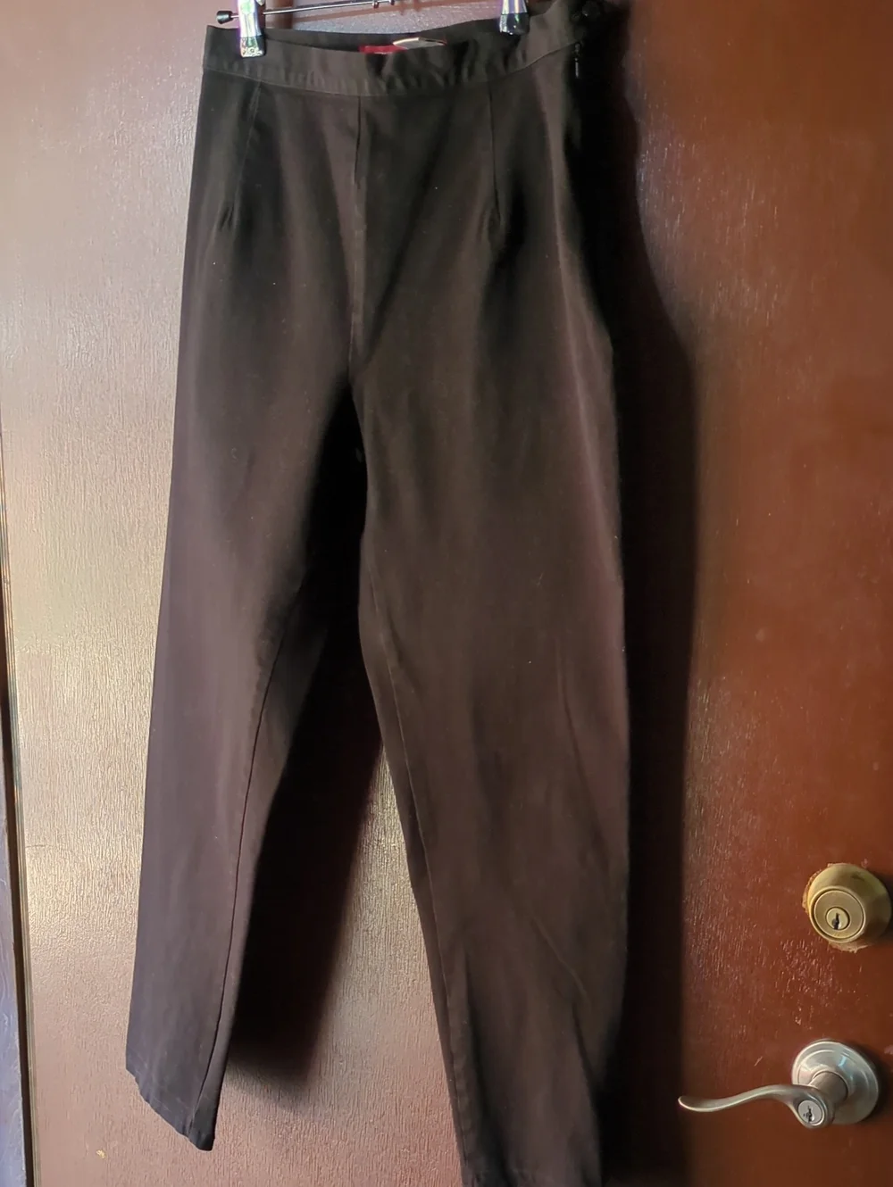 Bill Blass Black Straight-Leg Pants Size 8